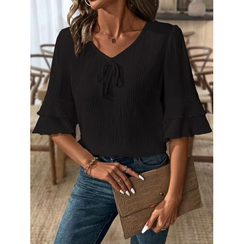 Toplot Fashion Women Tops || Shirt For Woman || Trendy Top For Women || Western Tops For Woman Stylish || Single (Pop-Tshirt-5231-Black-Xl)