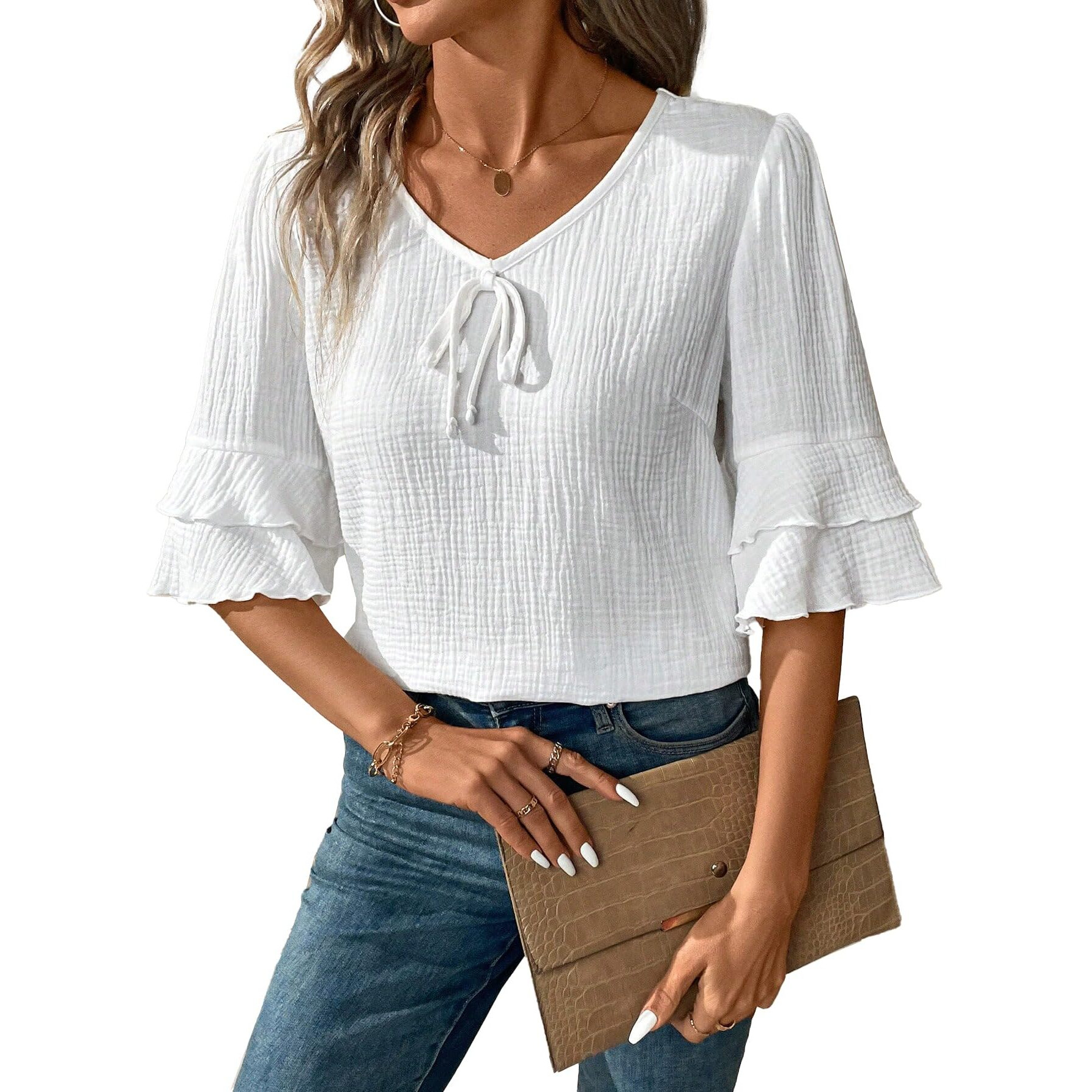 Toplot Fashion Women Tops || Shirt For Woman || Trendy Top For Women || Western Tops For Woman Stylish || Single (Pop-Tshirt-5231-White-Xs)