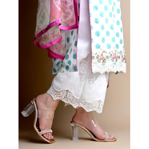 Shoetopia Stylish Trasparent Detailed Rose-Gold Block Heels For Women & Girls /Eu39