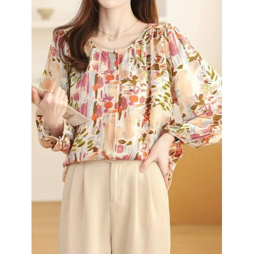 Toplot Women Shirt || Tops For Women || Western Tops For Woman Stylish || Trendy Tops || Oversized (Printed-Top-5233-Pink-L)
