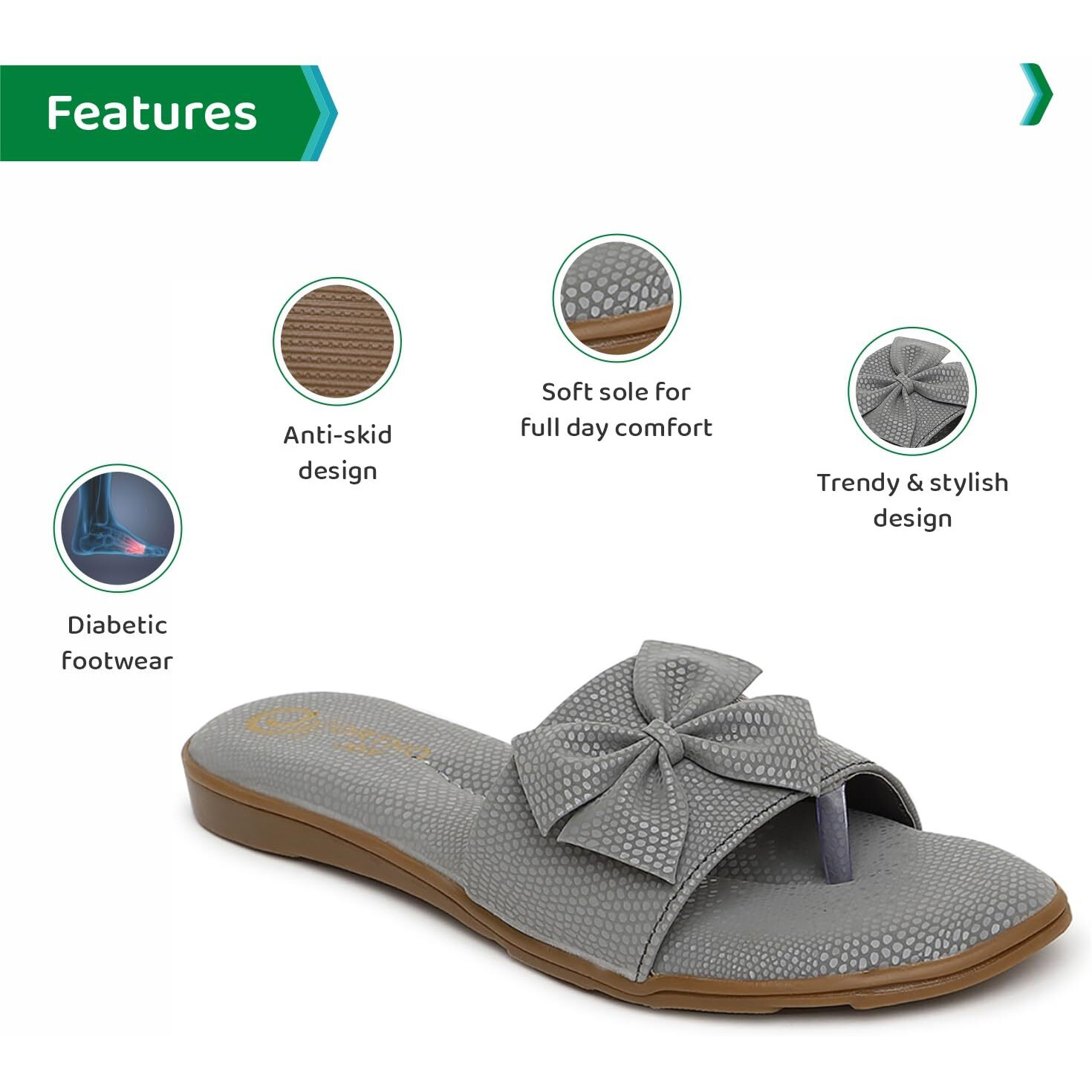 Ortho Joy Fancy Doctor Slipper For Women | Comfortable Stylish & Fashionable Footwear For Women