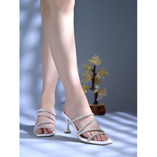 Shoetopia White Ethnic Heels /Eu37
