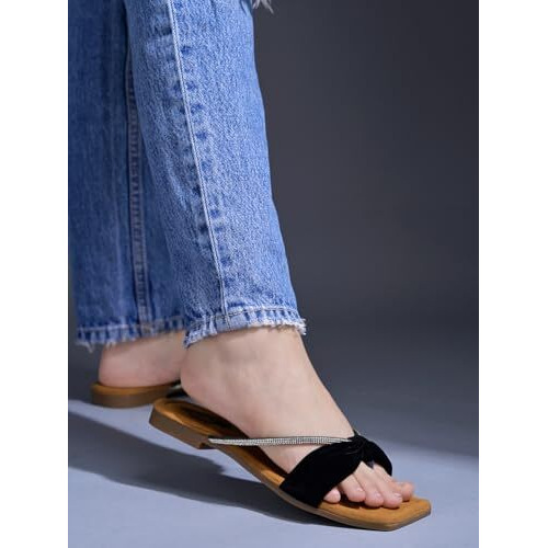 Shoetopia Stylish Casual Black Flats For Women & Girls /Eu40