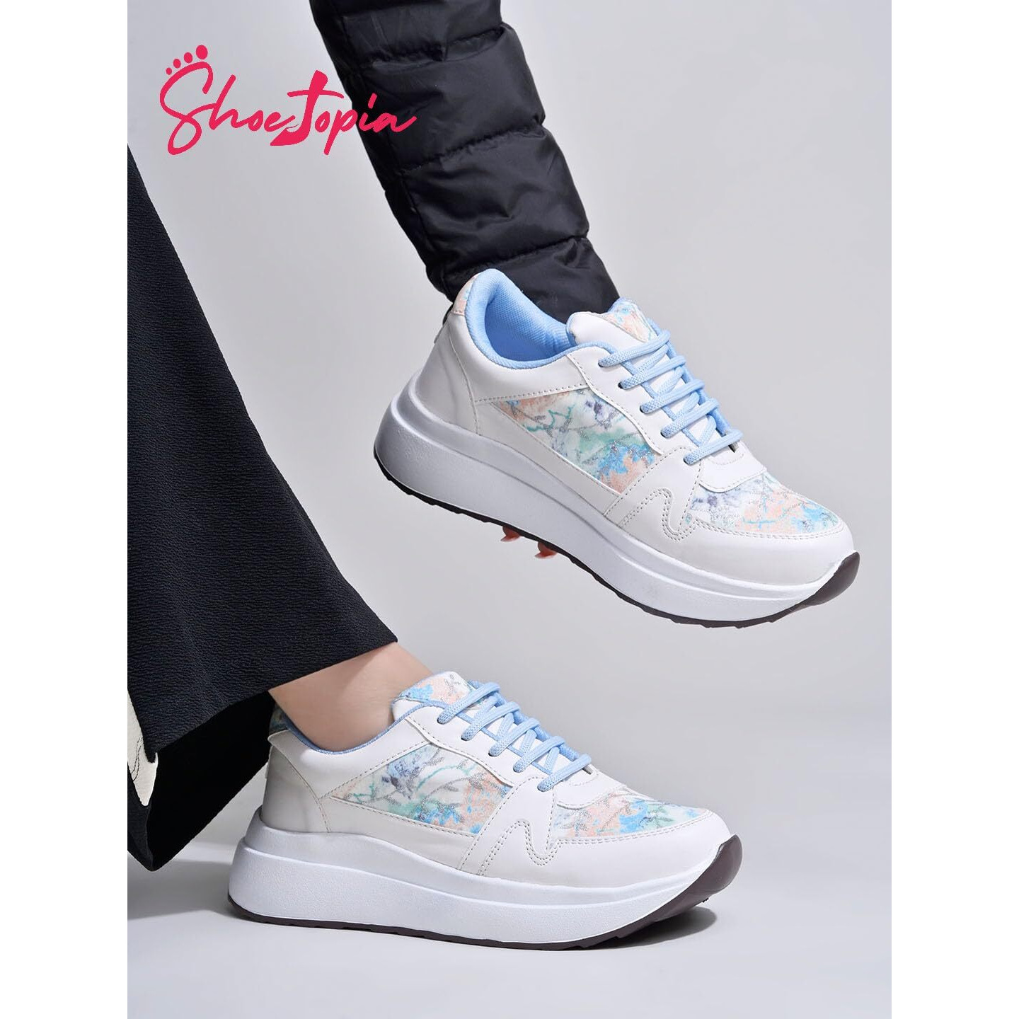 Shoetopia Smart Casual Blue Sneakers For Girls-Eu41