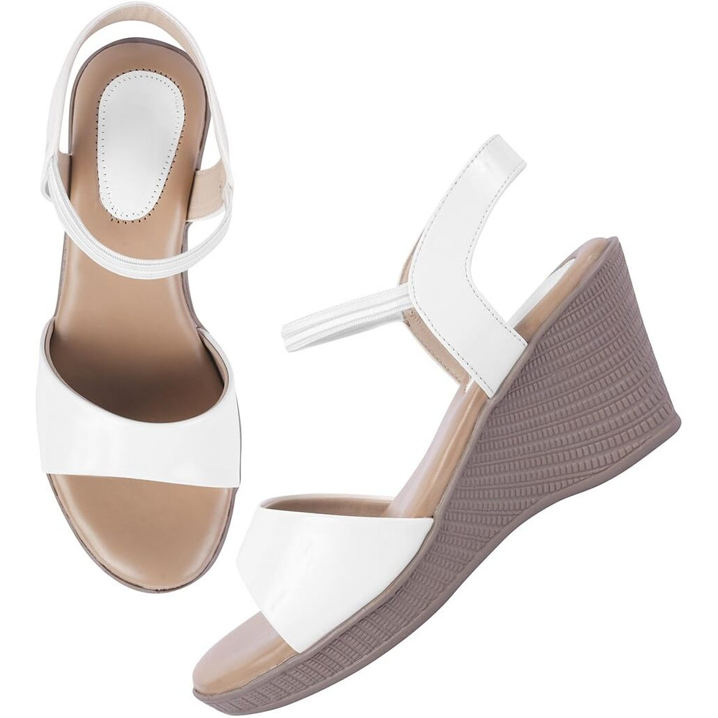 Shoetopia Women's Heeled Sandal-4 Kids Uk (Charger-White)-Eu37