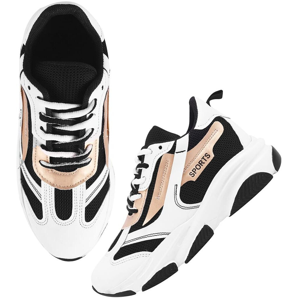 Shoetopia Smart Casual Comfortable White Sneakers For Women & Girls /Eu37