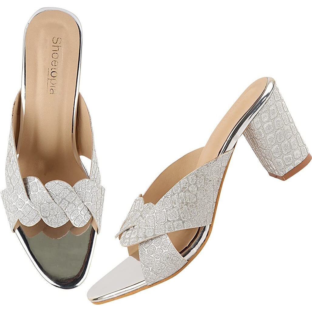 Shoetopia Women's & Girl's Pink Peep Toes Block Heels-Eu40