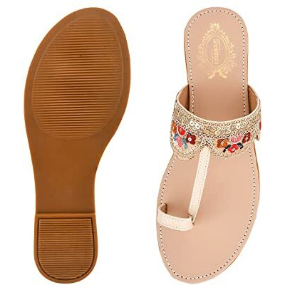 Shoetopia Girls Kh-5253 Cream Flat Sandal - 6 Uk (Girls-Kh-5253-Cream)
