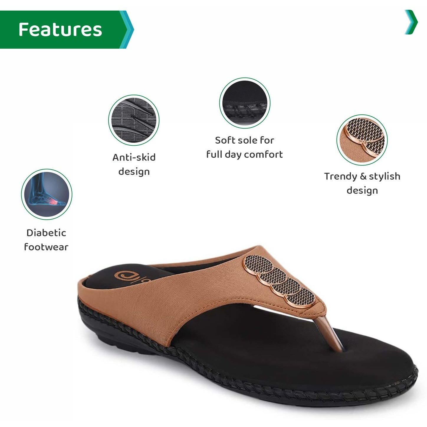 Ortho Joy Fancy Doctor Slippers | Stylish Chappal For Women | Comfortable Sandals For Women Stylish