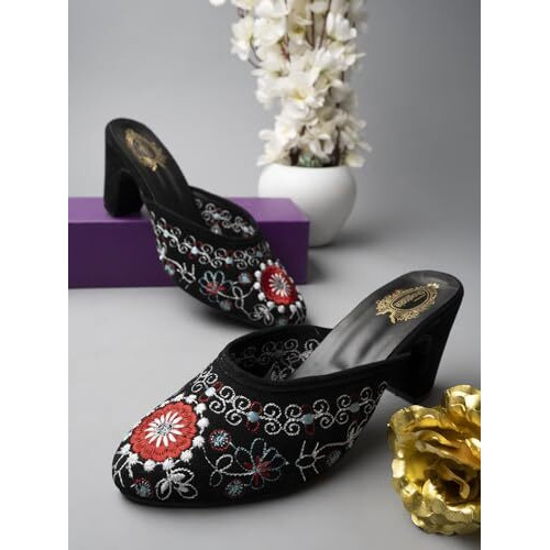 Shoetopia Girls Bantu-472 Black Mule - 8 Uk (Girls-Bantu-472-Black)