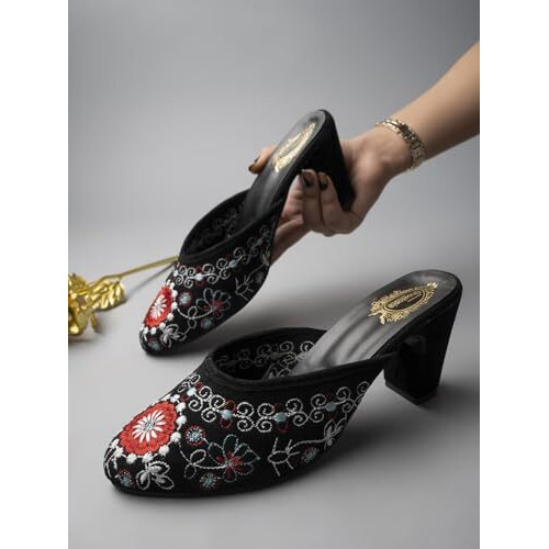Shoetopia Girls Bantu-472 Black Mule - 8 Uk (Girls-Bantu-472-Black)