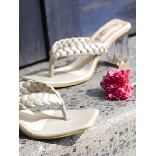 Shoetopia Girls Ruhi Cream Heeled Sandal - 3 Uk (Girls-Ruhi-Cream)