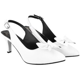 Shoetopia Girls B-433 White Heeled Sandal - 4 Uk (Girls-B-433-White)