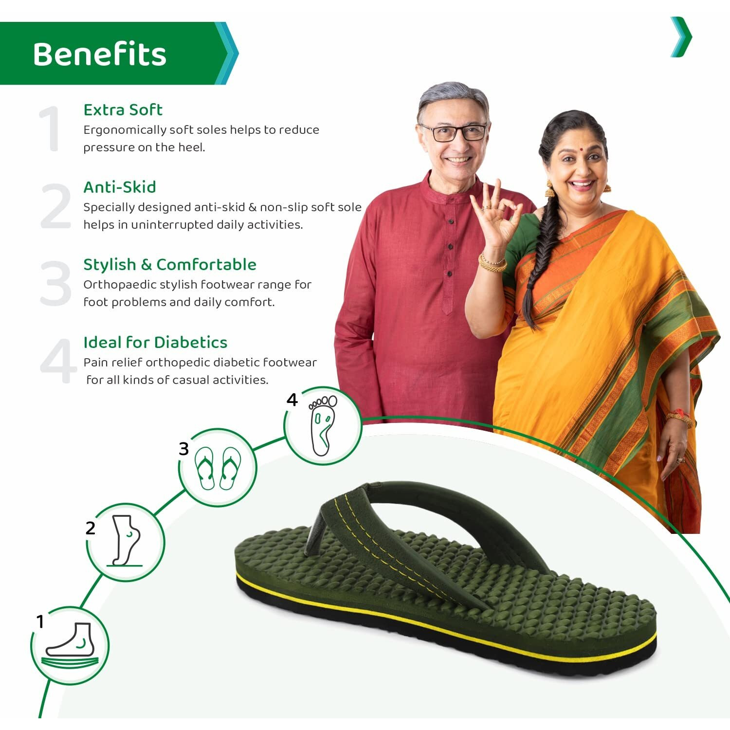 Ortho Joy Extra Soft Doctor Ortho Slippers || Regular Wear Slippers For Men