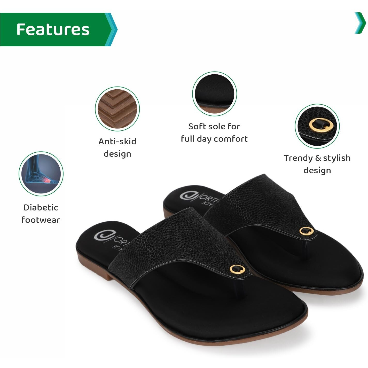 Ortho Joy Doctor Fancy Slipper For Women || Orthopedic Women's Slipper || Fancy Slippers For Women