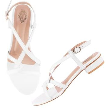 Shoetopia Women's Girls-Snd-179 Sandal-6 Kids Uk (Girls-Snd-179-White)-Eu39