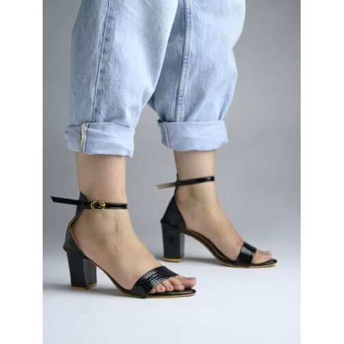 Shoetopia Girls Girls-Hn-1550 Black Heeled Sandal - 5 Uk (Girls-Hn-1550-Black)