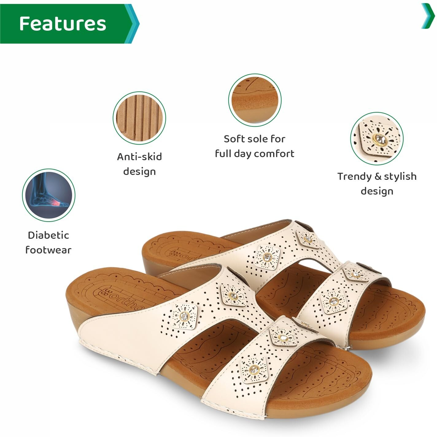 Ortho Joy Doctor Slipper For Women Fancy || Orthopedic Women's Slipper || Comfortable Regular Wear Slippers For Women
