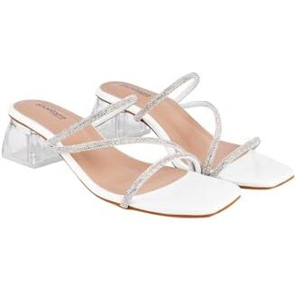 Shoetopia Girls Heel-317 White Heeled Sandal - 4 Uk (Girls-Heel-317-White)
