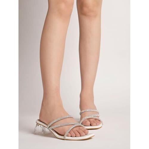 Shoetopia Girls Heel-317 White Heeled Sandal - 4 Uk (Girls-Heel-317-White)