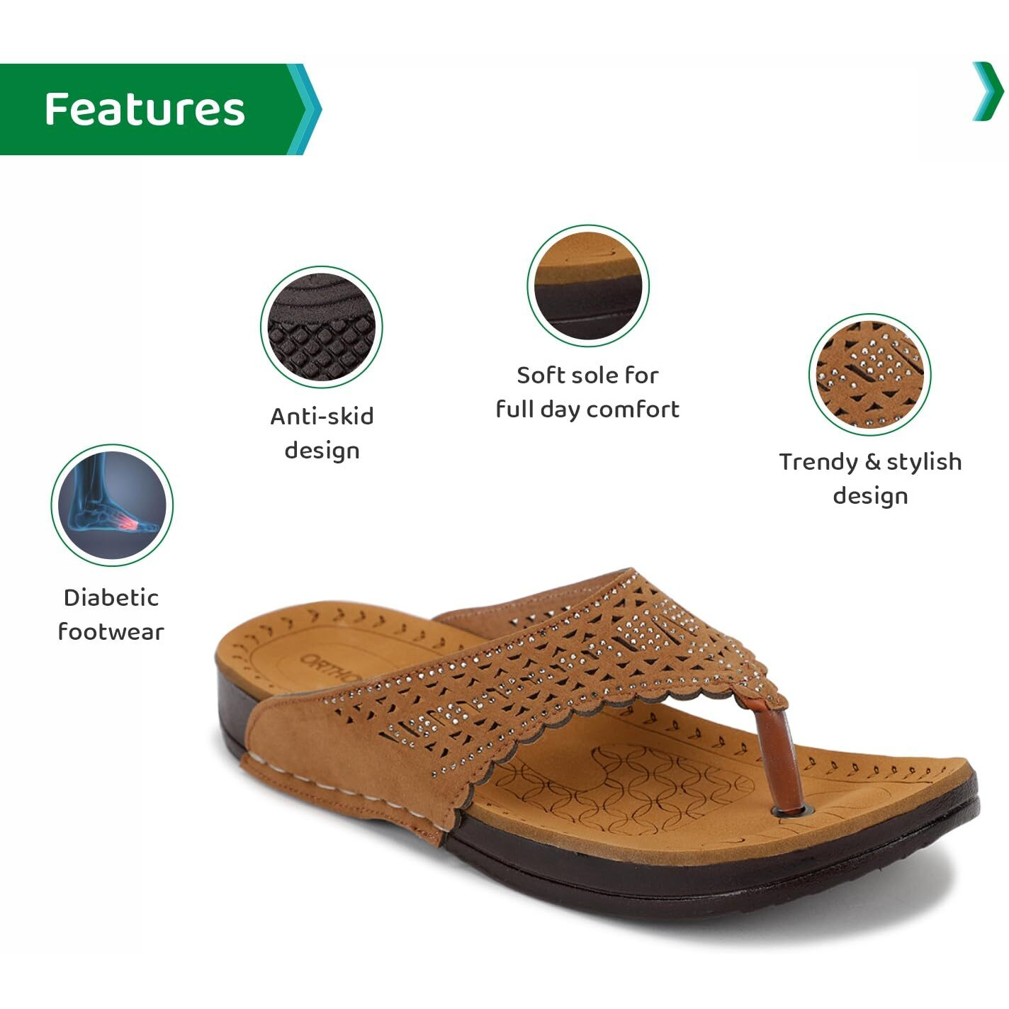 Ortho Joy Doctor Slipper For Women Fancy || Orthopedic Women's Slipper || Regular Wear Slippers For Women