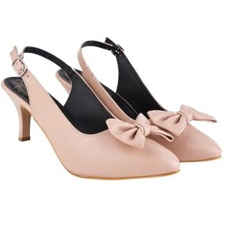 Shoetopia Girls B-433 Peach Heeled Sandal - 4 Uk (Girls-B-433-Peach)