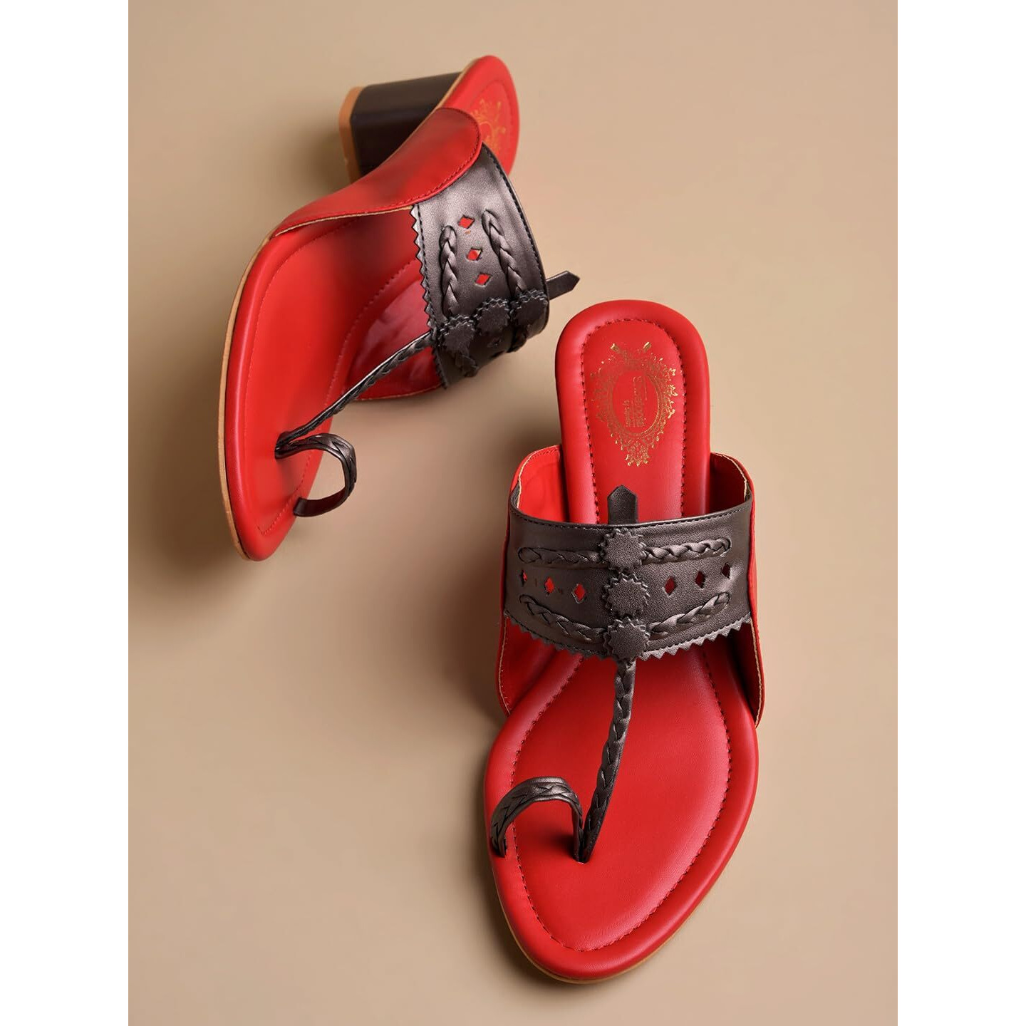 Shoetopia Women's Kh-4433 Mauve Heeled Sandal-4 Kids Uk (Kh-4433-Red)-Eu37