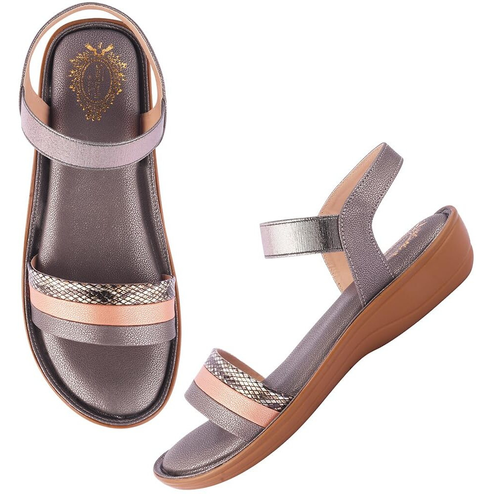 Shoetopia Women's Snd-4343 Heeled Sandal-4 Kids Uk (Snd-4343-Grey)-Eu37