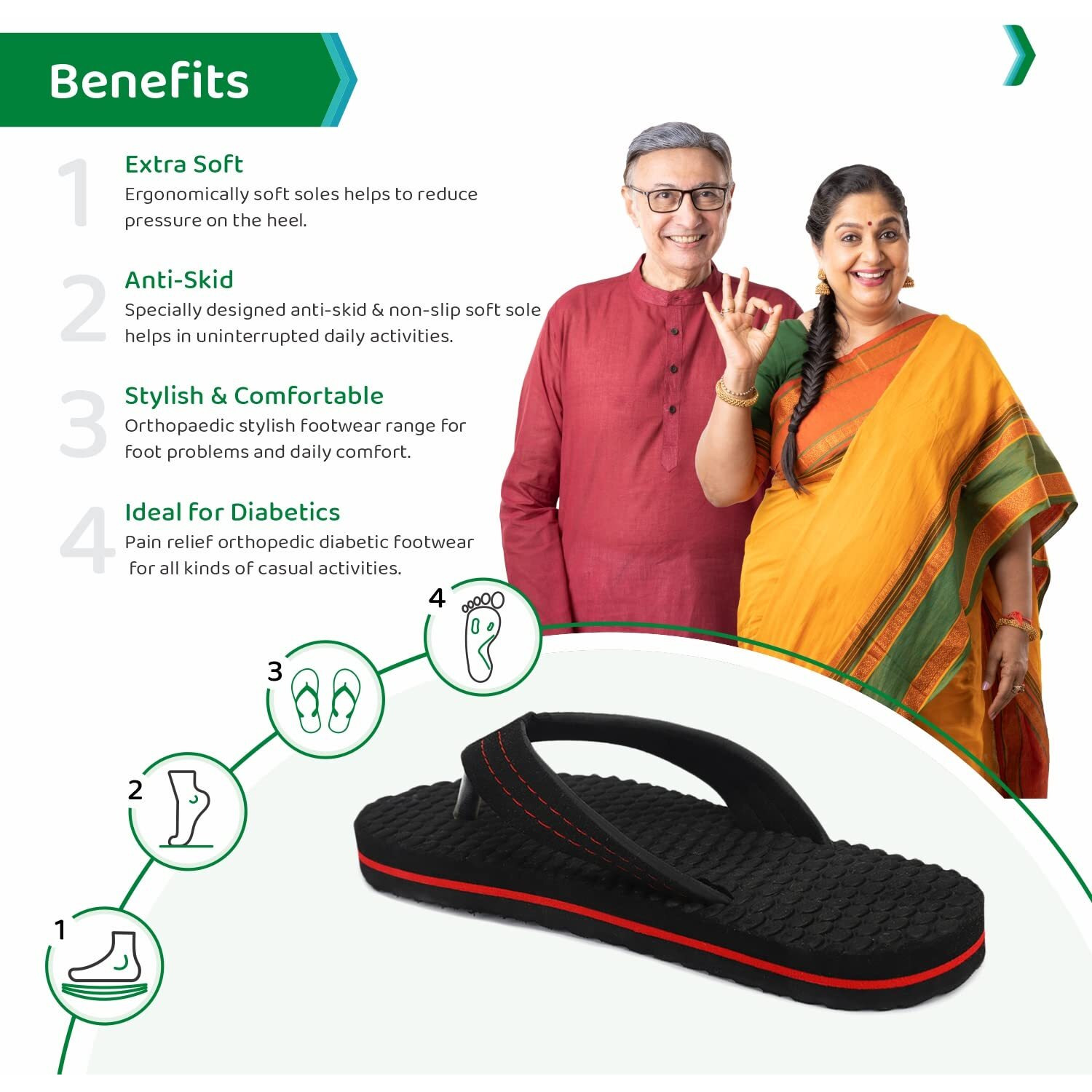 Ortho Joy Extra Soft Doctor Ortho Slippers || Regular Wear Slippers For Men