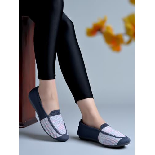 Shoetopia Comfortable Stylish Grey Ballerinas For Women & Girls /Eu40