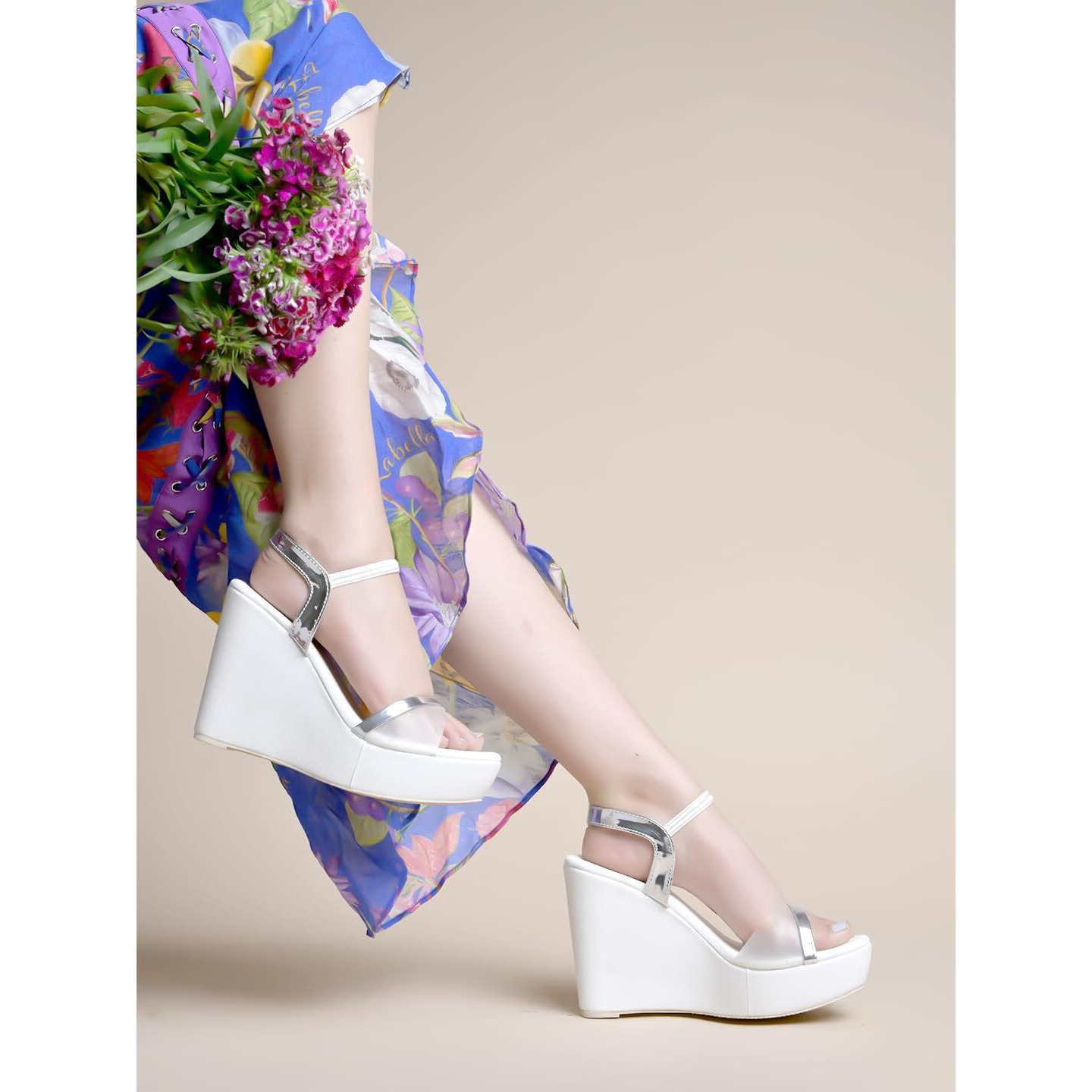 Shoetopia Classy White Wedges For Women & Girls /Eu38