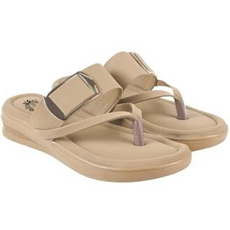 Shoetopia Stylish Beige Wedges For Women & Girls /Eu41