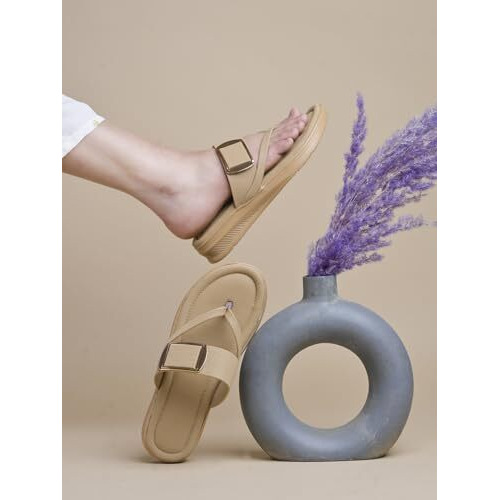 Shoetopia Stylish Beige Wedges For Women & Girls /Eu41