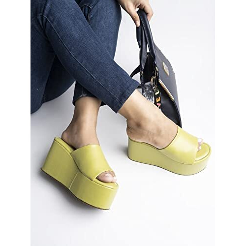 Shoetopia Girls Little Green Wedge Sandal - 7 Uk (Girls-Little-Green)