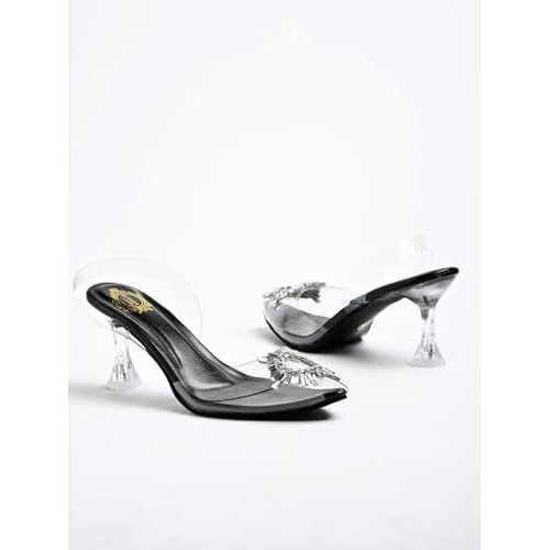 Shoetopia Women's Mesh Heeled Sandal