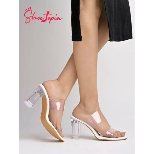 Shoetopia Women's Girls-Heel-3977 Heeled Sandal-7 Kids Uk (Girls-Heel-3977-White)-Eu40