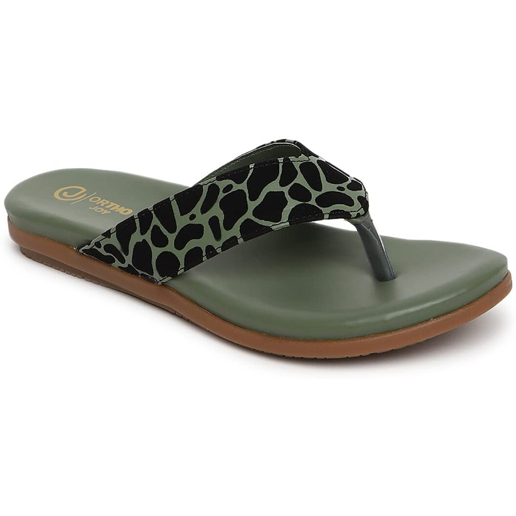 Ortho Joy Fancy Doctor Slipper For Women | Fancy Comfortable Slipper For Women Green Color
