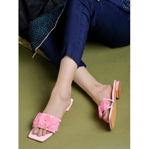 Shoetopia Stylish Casual Pink Flats For Women /Eu40