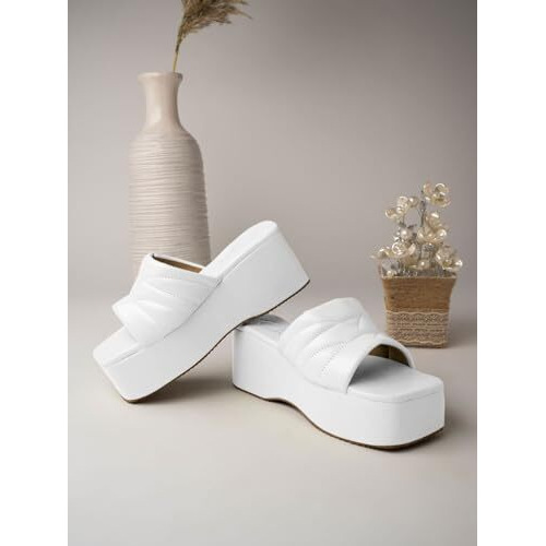 Shoetopia Girls P-1 White Wedge Sandal - 2 Uk (Girls-P-1-White)
