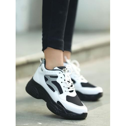 Shoetopia Smart Casual White Sneakers For Women & Girls /Eu37