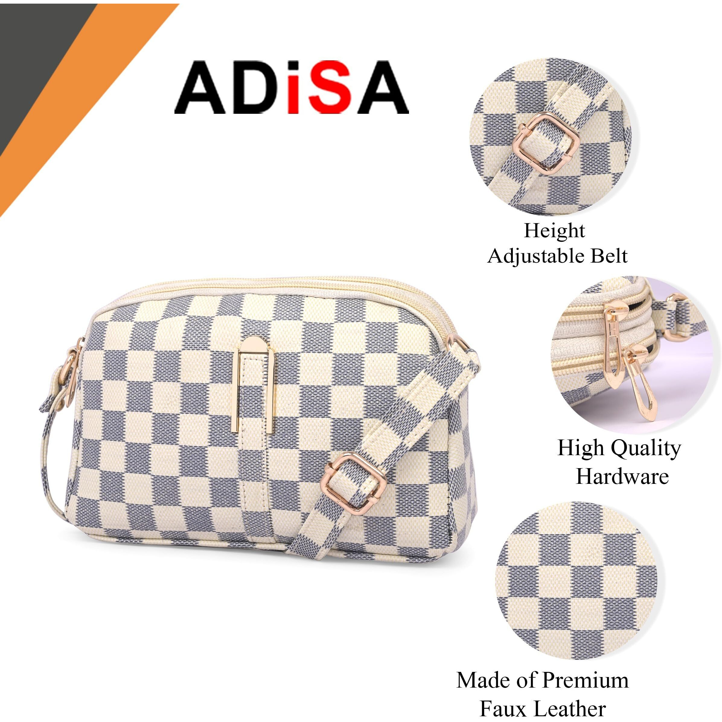 Adisa Women Girls Checks Cross Body Sling Bag (Sl5157-Cre)
