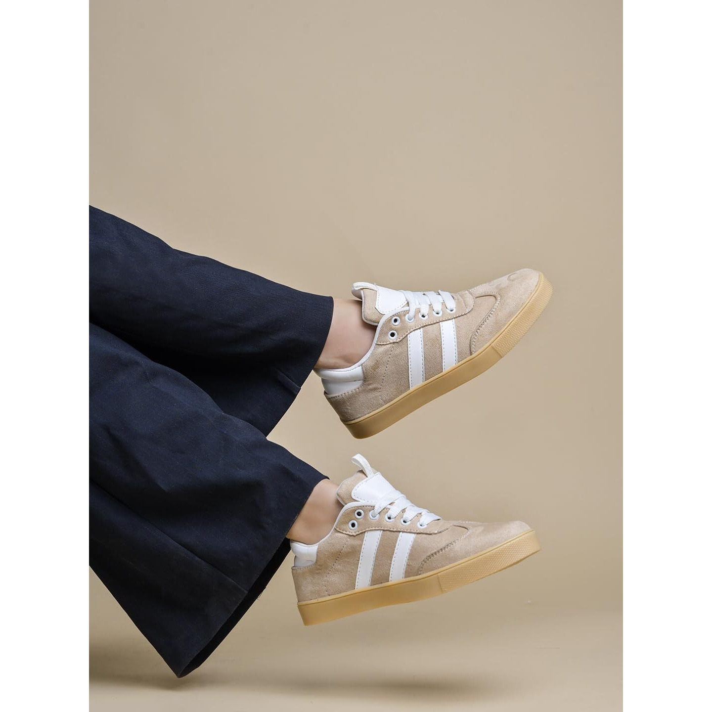 Shoetopia Cream Smart Casual Shoes For Women & Girls /Eu41