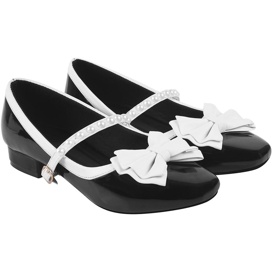 Shoetopia Bow Detailed Black Marry Janes For Women & Girls /Eu39
