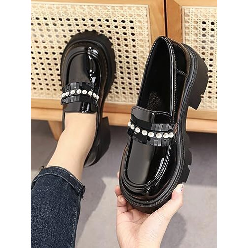 Shoetopia Girls L-Solid Black Dress Shoe - 3 Uk (Girls-L-Solid-Black)