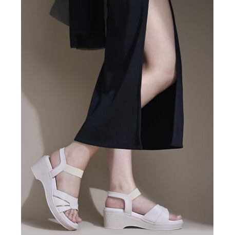 Shoetopia Elegant Cream Block Sandals For Girls /Eu37