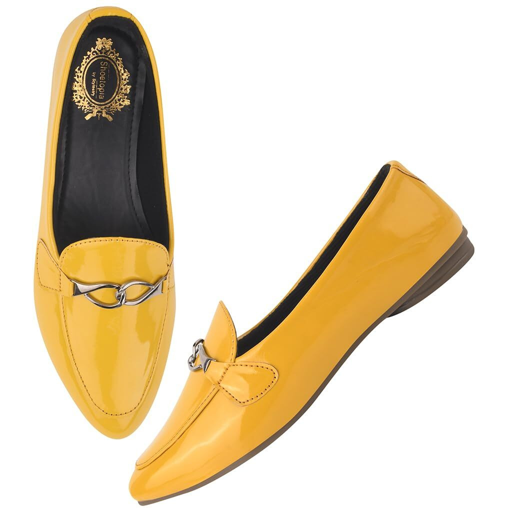 Shoetopia Pointed Toe Flat Yellow Belly For Women & Girls /Eu39