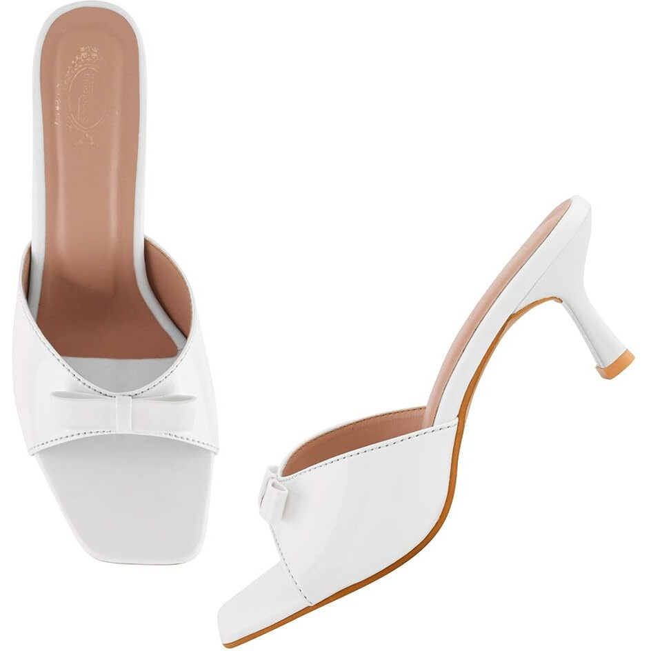 Shoetopia Women's Girls-Heel-1215 Heeled Sandal-7 Kids Uk (Girls-Heel-1215-White)-Eu40