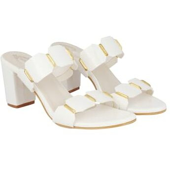 Shoetopia Girls Girls-Heel-990 White Heeled Sandal - 8 Uk (Girls-Heel-990-White)