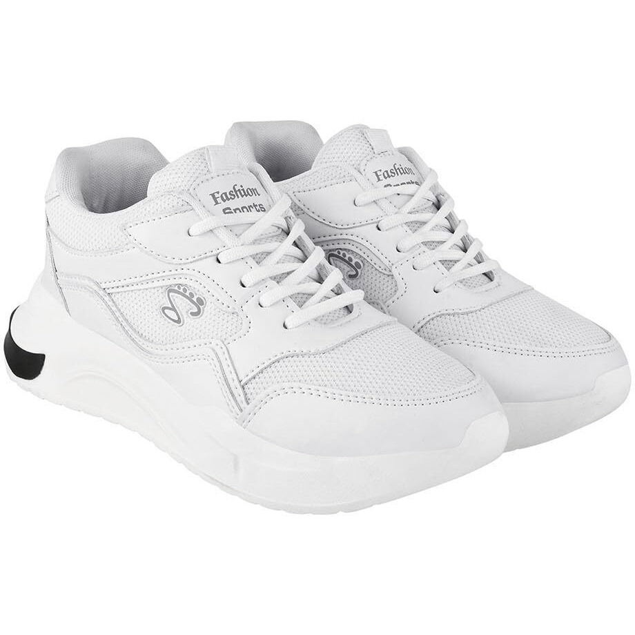 Shoetopia Girls Mp White Sneaker - 6 Uk (Girls-Mp-White)