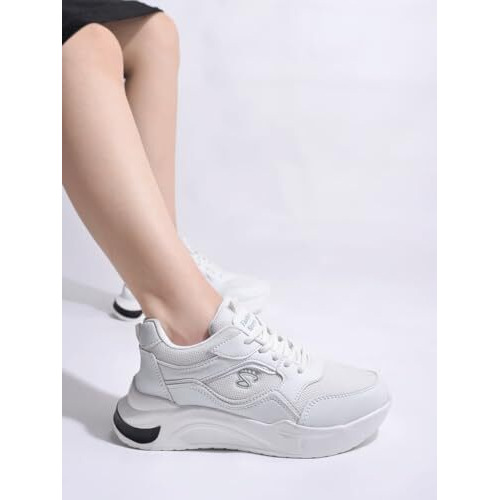 Shoetopia Girls Mp White Sneaker - 6 Uk (Girls-Mp-White)